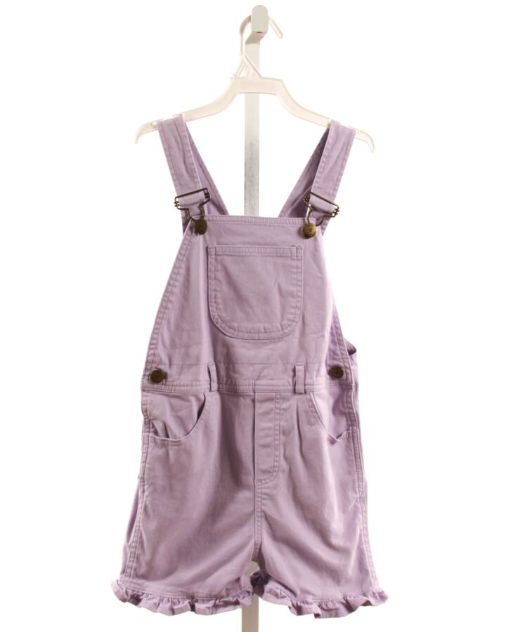 DOTTY DUNGAREES  PURPLE    ROMPER WITH RUFFLE
