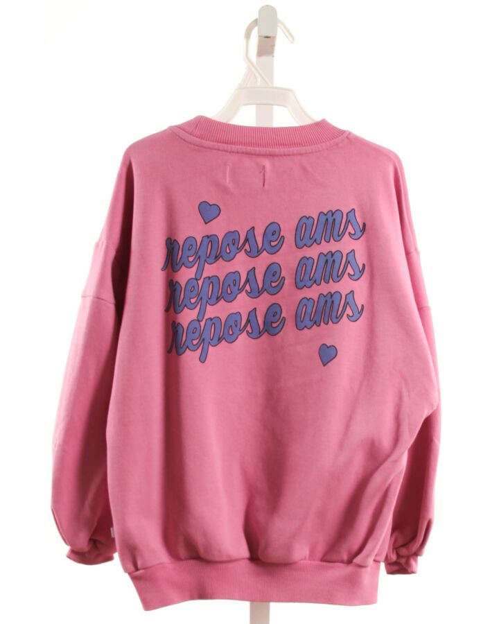 REPOSE  PINK   PRINTED DESIGN PULLOVER
