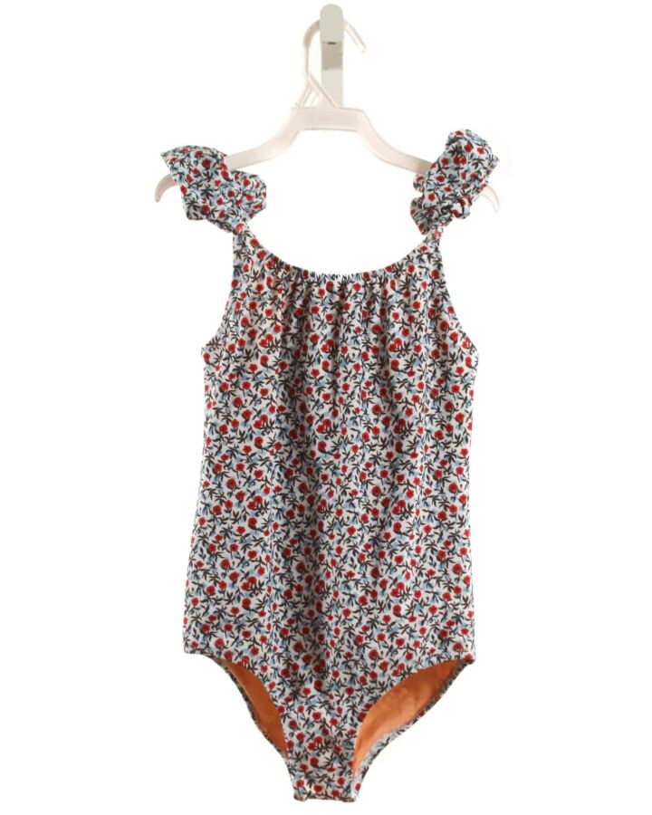 CREWCUTS  BLUE  FLORAL  1-PIECE SWIMSUIT