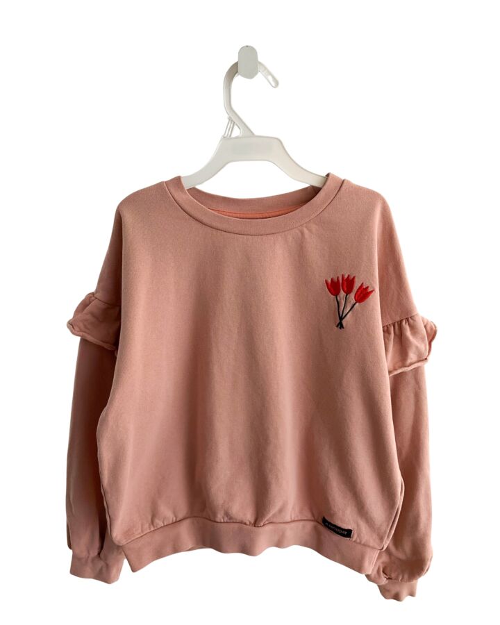 A MONDAY  ORANGE    PULLOVER WITH RUFFLE