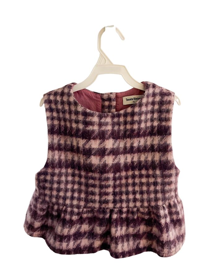 TOCOTO VINTAGE  PURPLE FLANNEL   VEST