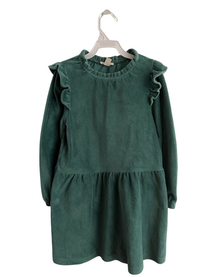 CREWCUTS  GREEN CORDUROY   DRESS WITH RUFFLE