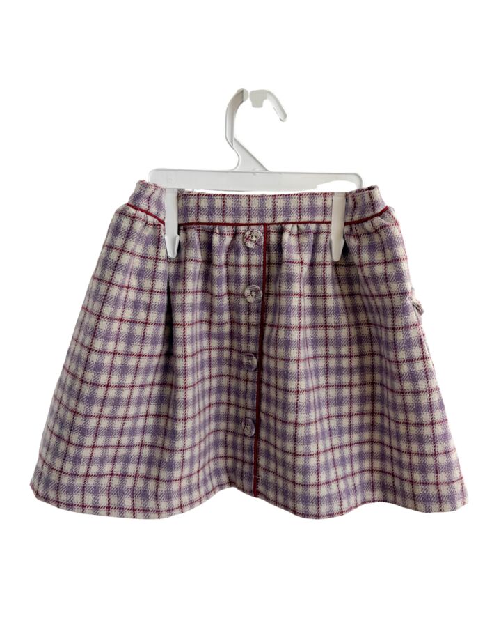 MAISON ME  PURPLE FLANNEL PLAID  SKIRT