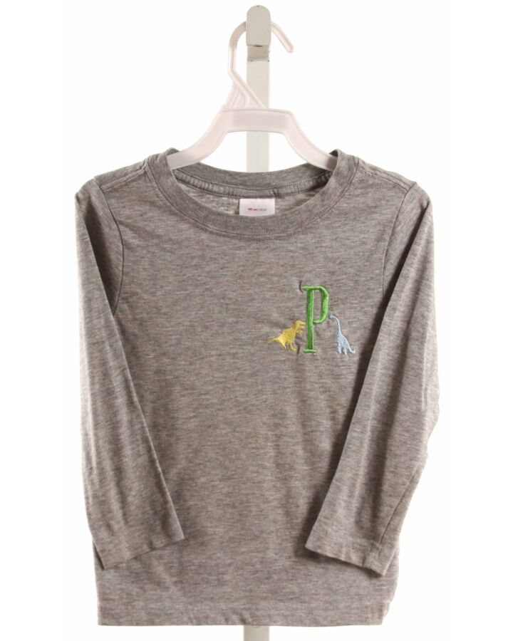 HANNA ANDERSSON  GRAY   EMBROIDERED KNIT LS SHIRT