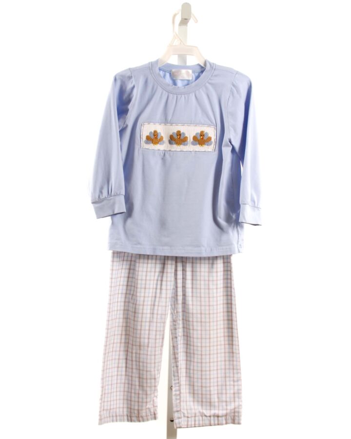 CECIL & LOU  LT BLUE   SMOCKED 2-PIECE OUTFIT