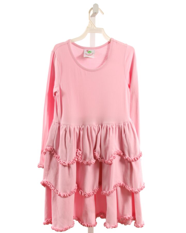 SHRIMP & GRITS  PINK    KNIT DRESS WITH RUFFLE