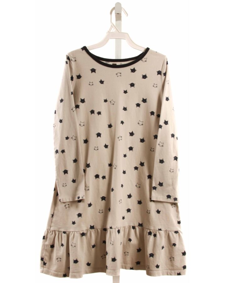 TEA BLACK PRINT KNIT DRESS