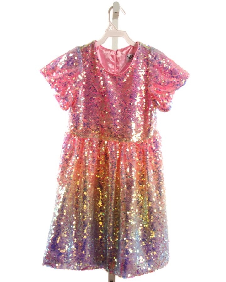 LOLA + THE BOYS  MULTI-COLOR   SEQUINED PARTY DRESS