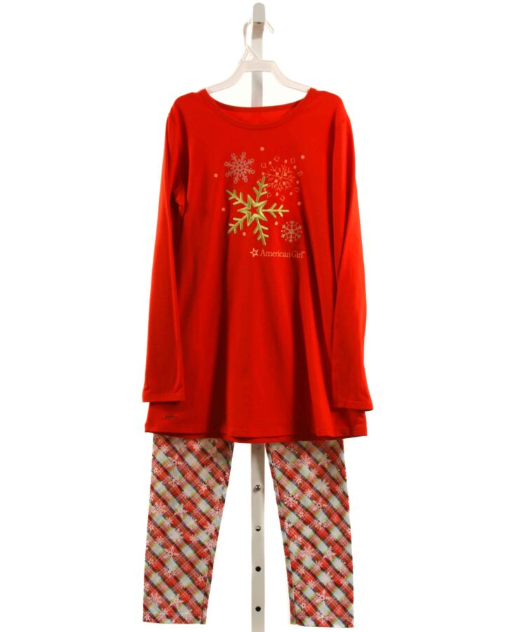 AMERICAN GIRL  RED   PRINTED DESIGN 2-PIECE OUTFIT