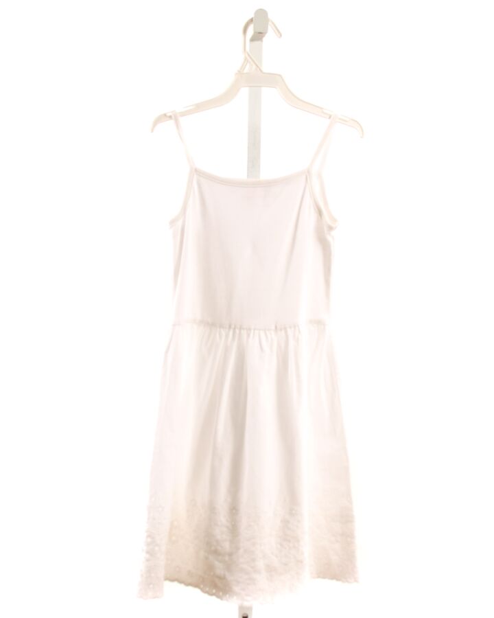 HANNA ANDERSSON  WHITE KNIT   DRESS WITH EYELET TRIM