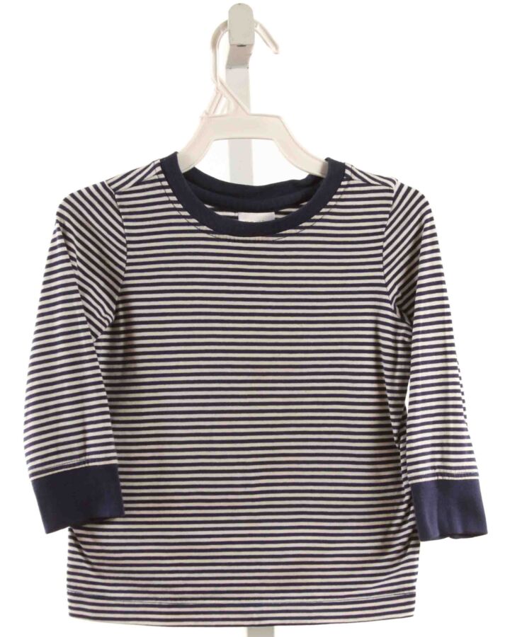 HANNA ANDERSSON  NAVY  STRIPED  KNIT LS SHIRT