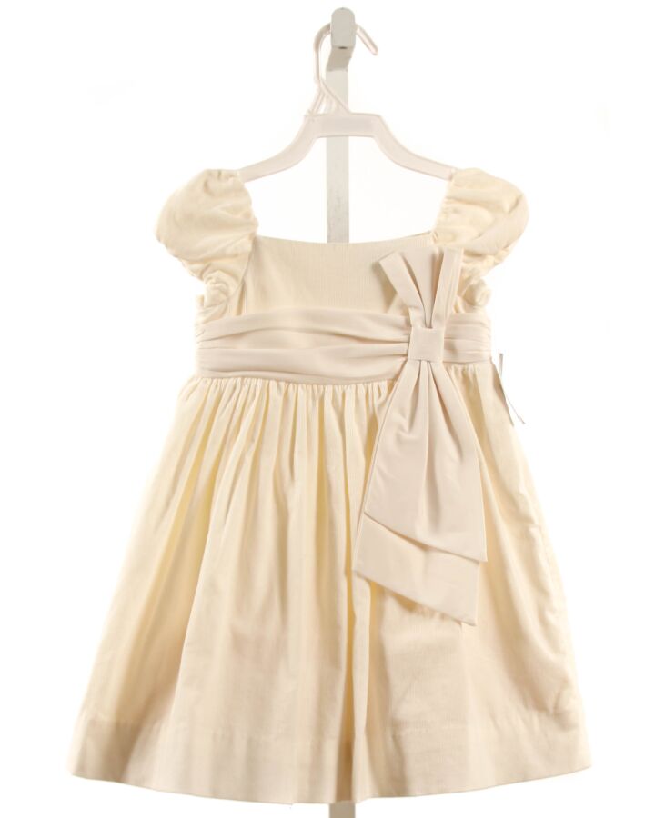 RALPH LAUREN  WHITE CORDUROY   PARTY DRESS WITH BOW