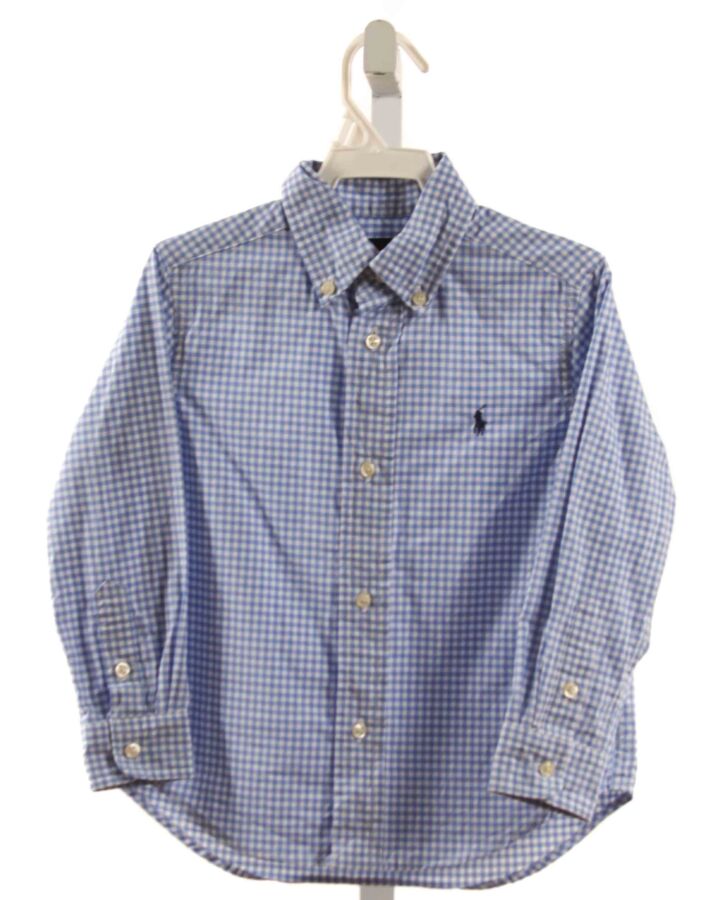RALPH LAUREN  LT BLUE  GINGHAM  DRESS SHIRT