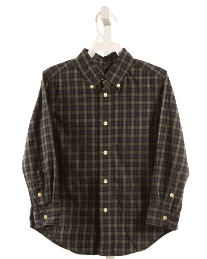 RALPH LAUREN  FOREST GREEN  PLAID  DRESS SHIRT