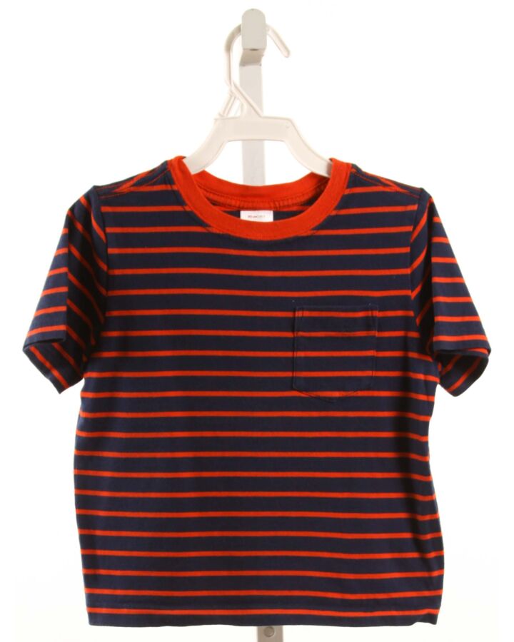 HANNA ANDERSSON  BLUE  STRIPED  KNIT SS SHIRT