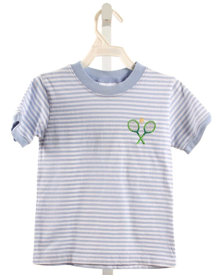 LITTLE ENGLISH  BLUE  STRIPED  KNIT SS SHIRT