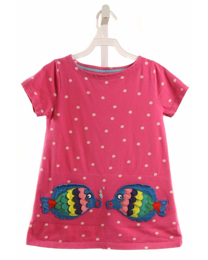 MINI BODEN  PINK  POLKA DOT APPLIQUED KNIT SS SHIRT