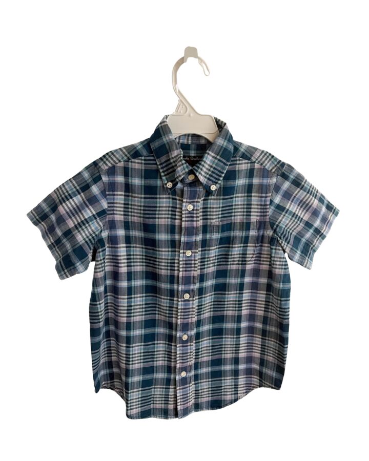 BROOKS BROTHERS  NAVY  PLAID  DRESS SHIRT