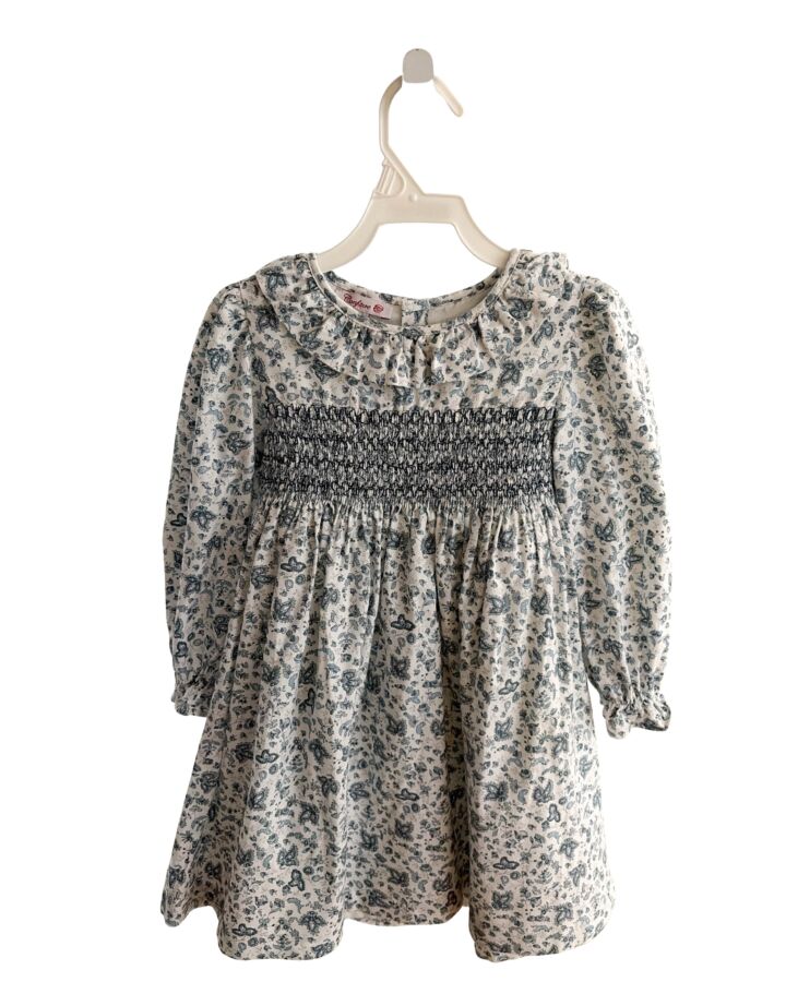 CONFITURE  LT BLUE  FLORAL SMOCKED DRESS