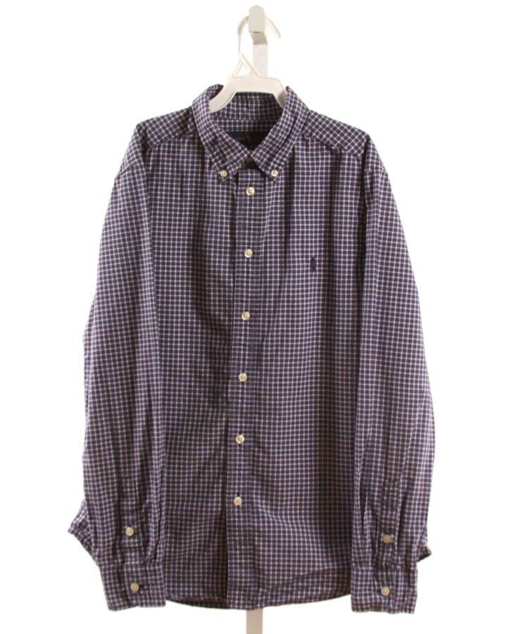 RALPH LAUREN  NAVY  WINDOWPANE  DRESS SHIRT
