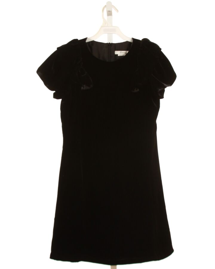 BONPOINT  BLACK VELVET   PARTY DRESS WITH RUFFLE