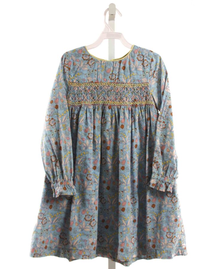 MINI BODEN  BLUE  FLORAL SMOCKED DRESS