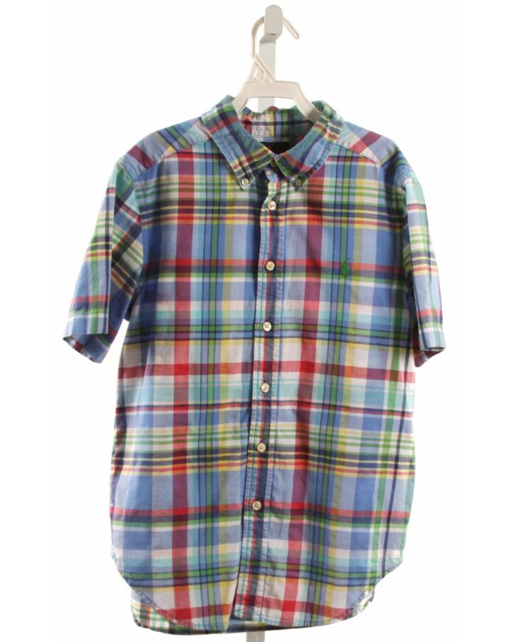 RALPH LAUREN  BLUE  PLAID  DRESS SHIRT