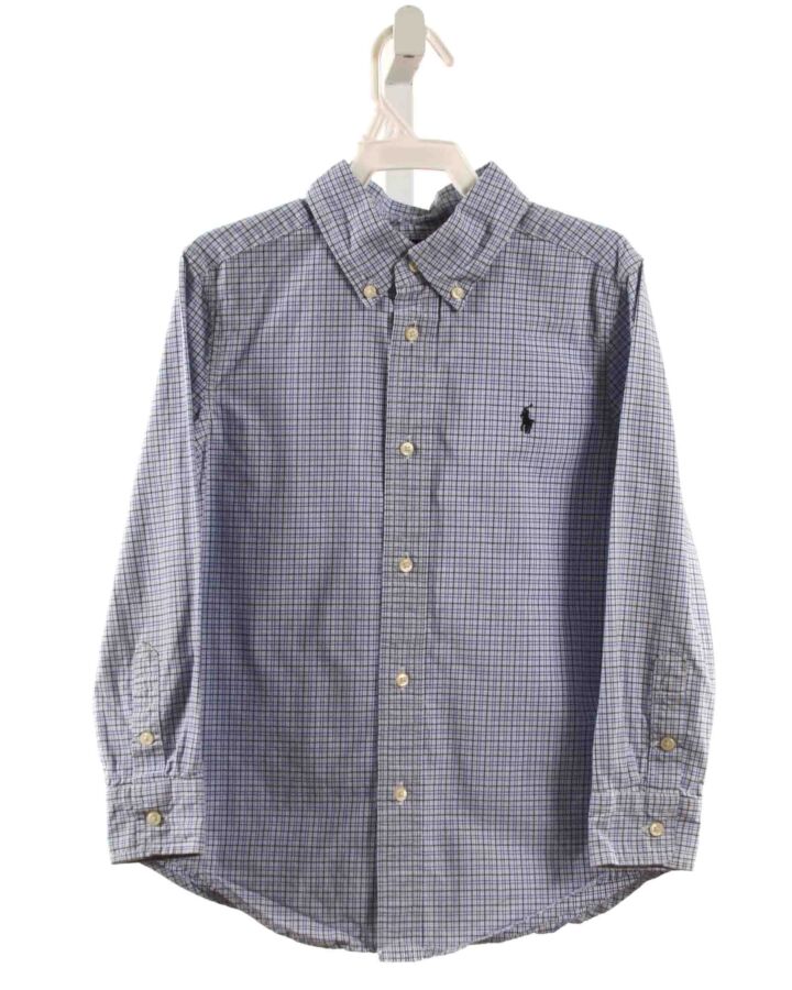 RALPH LAUREN  BLUE  PLAID  DRESS SHIRT