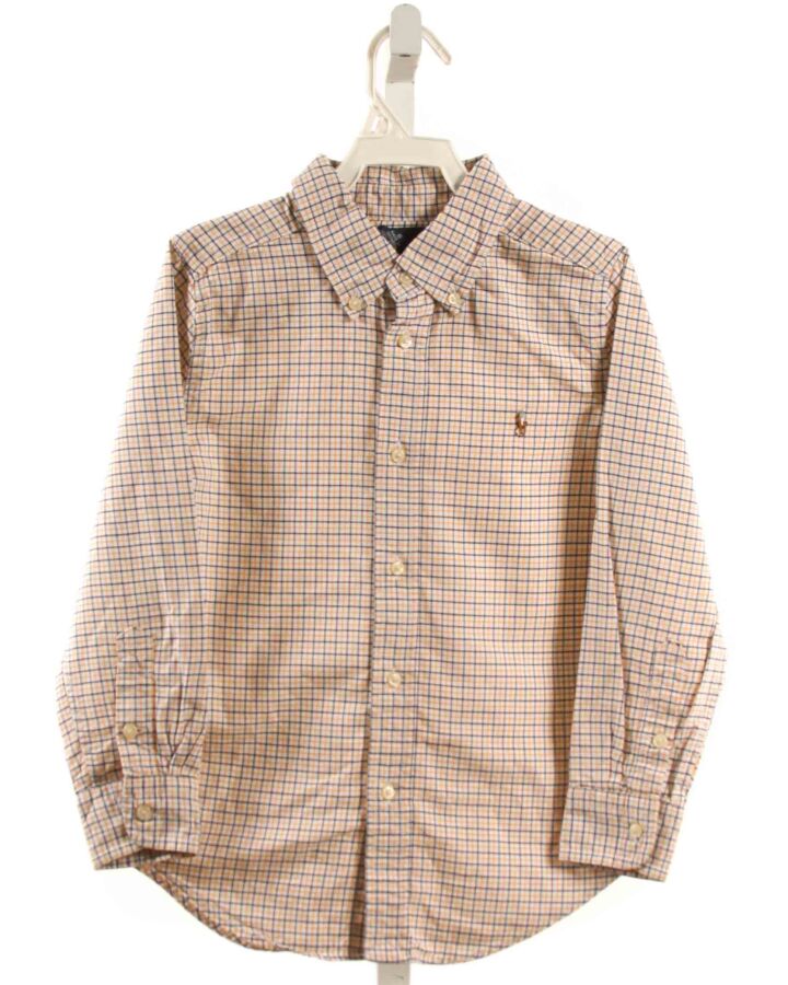 RALPH LAUREN  YELLOW  PLAID  DRESS SHIRT