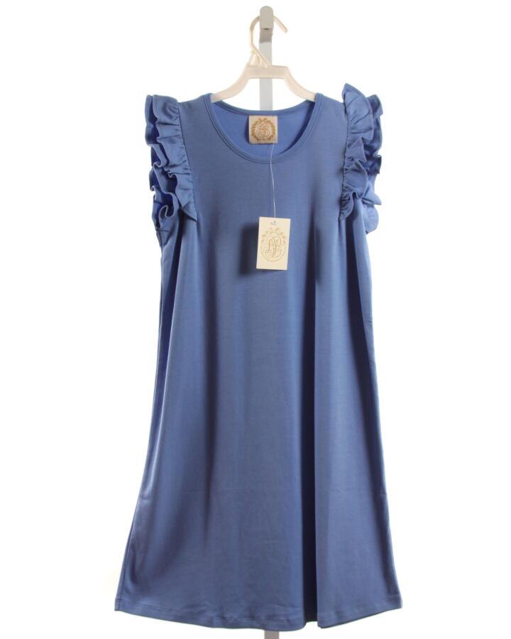 THE BEAUFORT BONNET COMPANY  BLUE    KNIT DRESS WITH RUFFLE