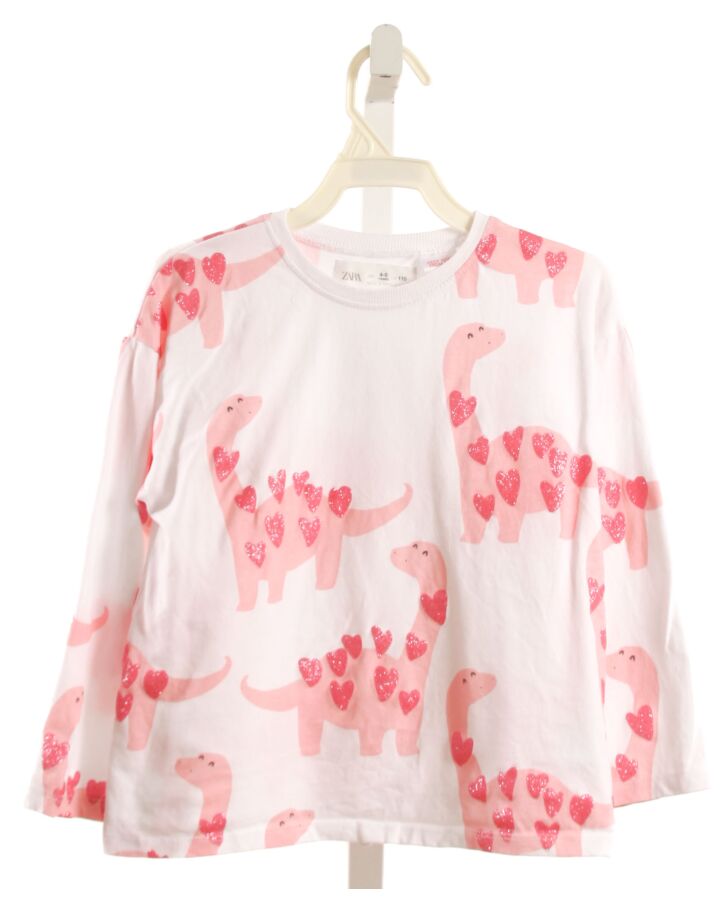 ZARA  PINK  PRINT  KNIT LS SHIRT