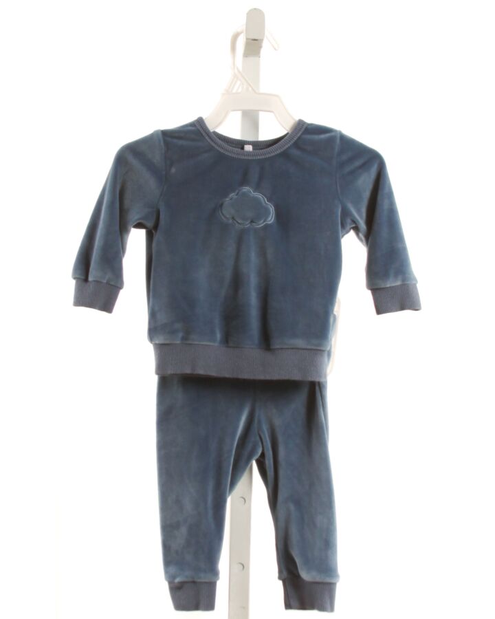 POUF  BLUE VELOUR   2-PIECE OUTFIT