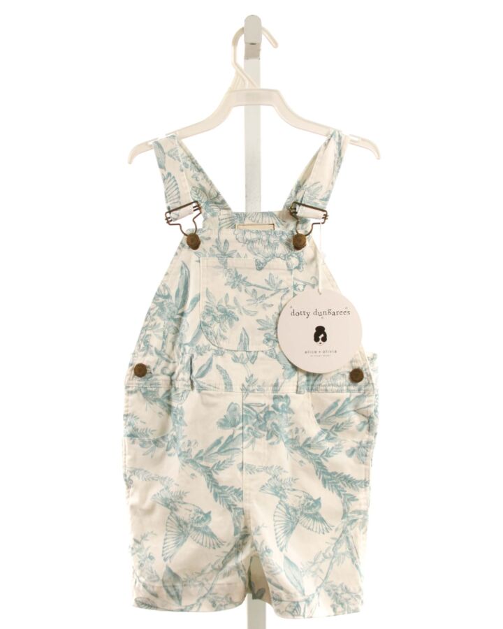 DOTTY DUNGAREES  WHITE  FLORAL  ROMPER