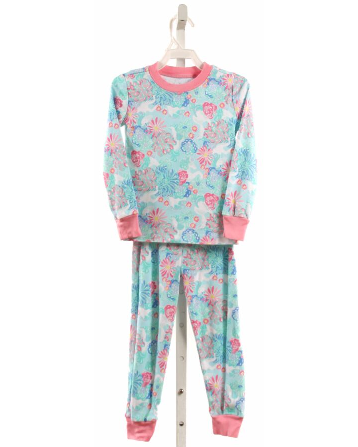 LILLY PULITZER  AQUA  FLORAL  LOUNGEWEAR