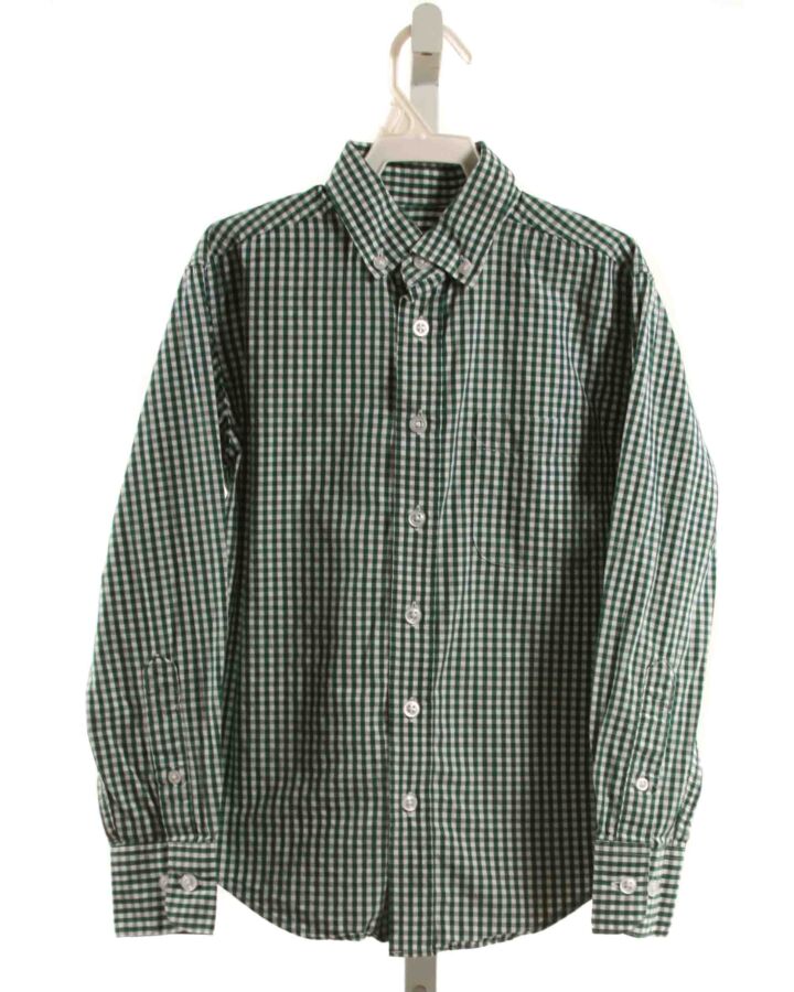 CLASS CLUB  GREEN  GINGHAM  DRESS SHIRT