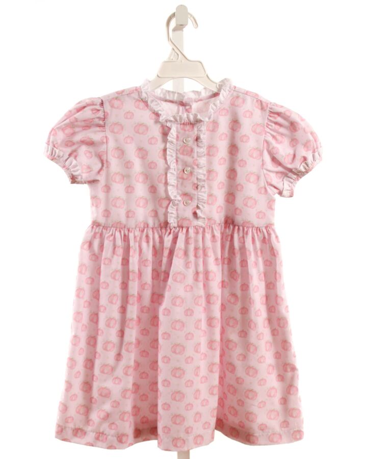 JAMES & LOTTIE  PINK   PRINTED DESIGN DRESS WITH RUFFLE