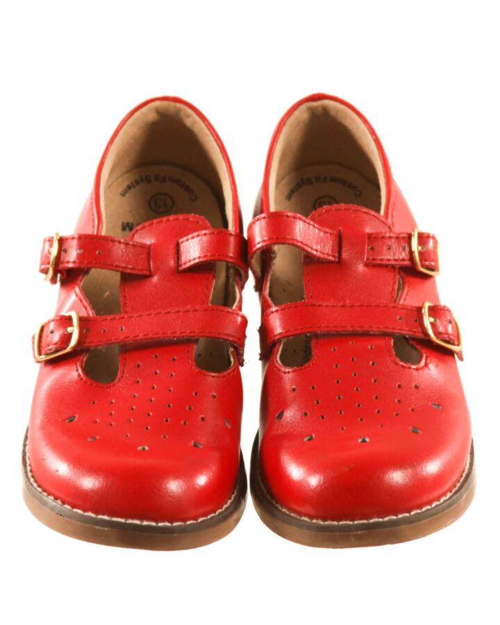 FOOTMATES RED MARY JANES *THIS ITEM IS GENTLY USED WITH MINOR SIGNS OF WEAR (MINOR SCUFFING) *EUC SIZE TODDLER 13
