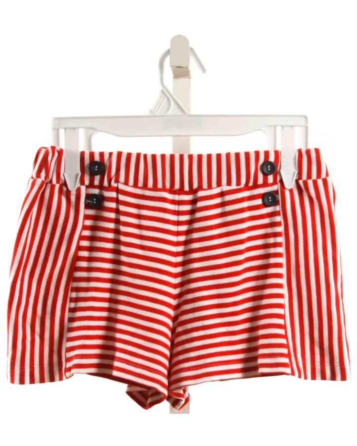 BELLA BLISS  RED KNIT STRIPED  SHORTS