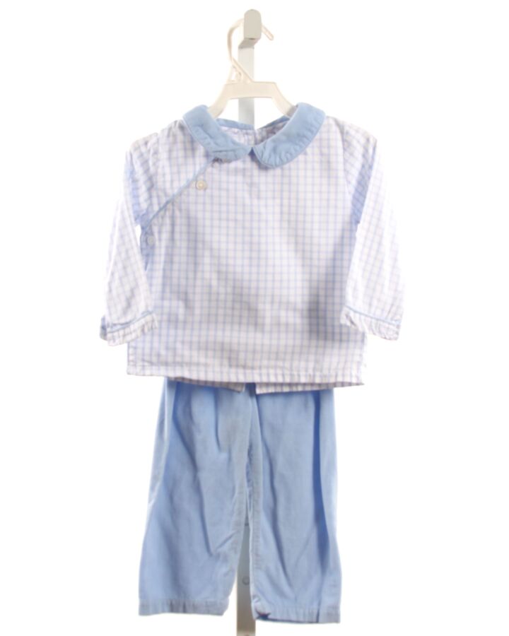 ELIZA JAMES  LT BLUE  WINDOWPANE  2-PIECE OUTFIT