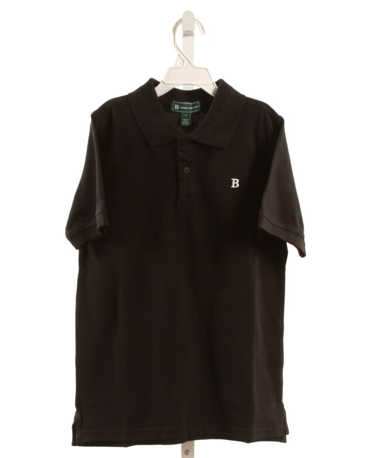 BROOKS BROTHERS  BLACK KNIT   KNIT SS SHIRT