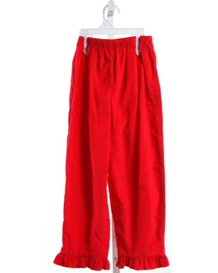 THE BUBBLE BEE  RED CORDUROY   PANTS WITH RUFFLE