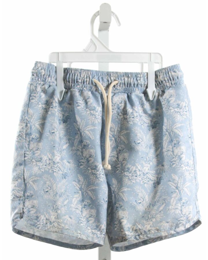 MINNOW  LT BLUE  FLORAL  SWIM TRUNKS