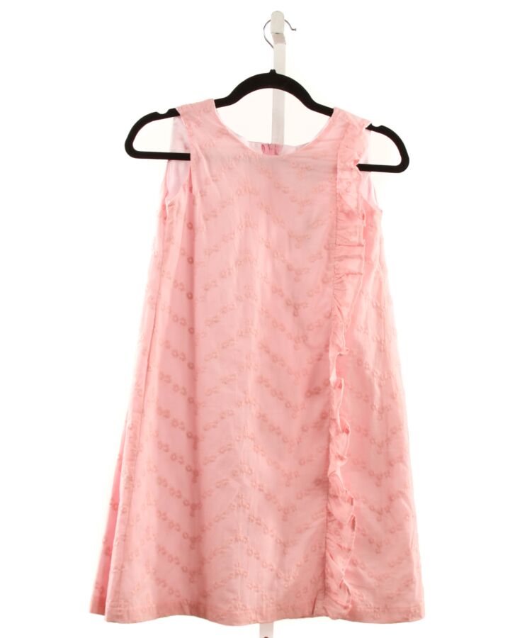 FUNTASIA TOO  PINK  FLORAL EMBROIDERED DRESS WITH RUFFLE