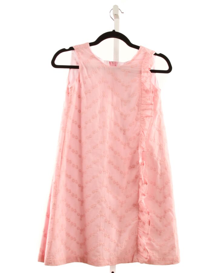 FUNTASIA TOO  PINK  FLORAL EMBROIDERED DRESS WITH RUFFLE
