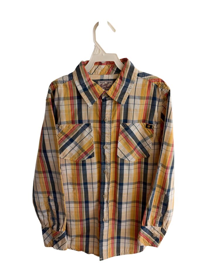 LUCKY BRAND  YELLOW  PLAID  DRESS SHIRT