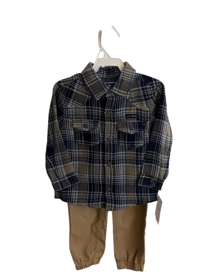 LUCKY BRAND BLUE PLAID 2-PIECE OUTFIT