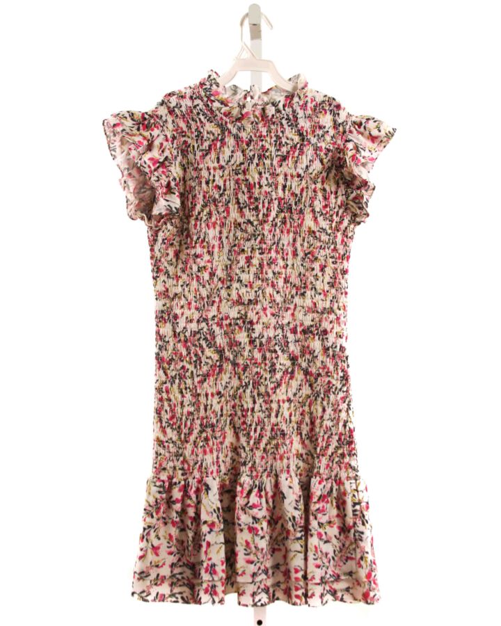 FRENCH CONNECTION  PINK  FLORAL SMOCKED DRESS