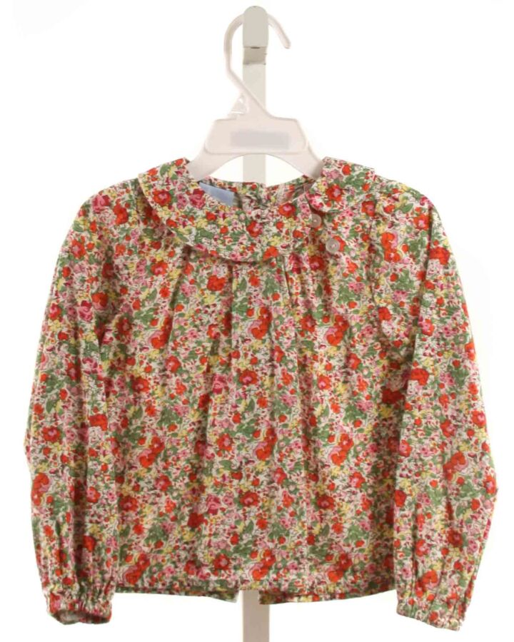 BELLA BLISS  RED  FLORAL  SHIRT-LS