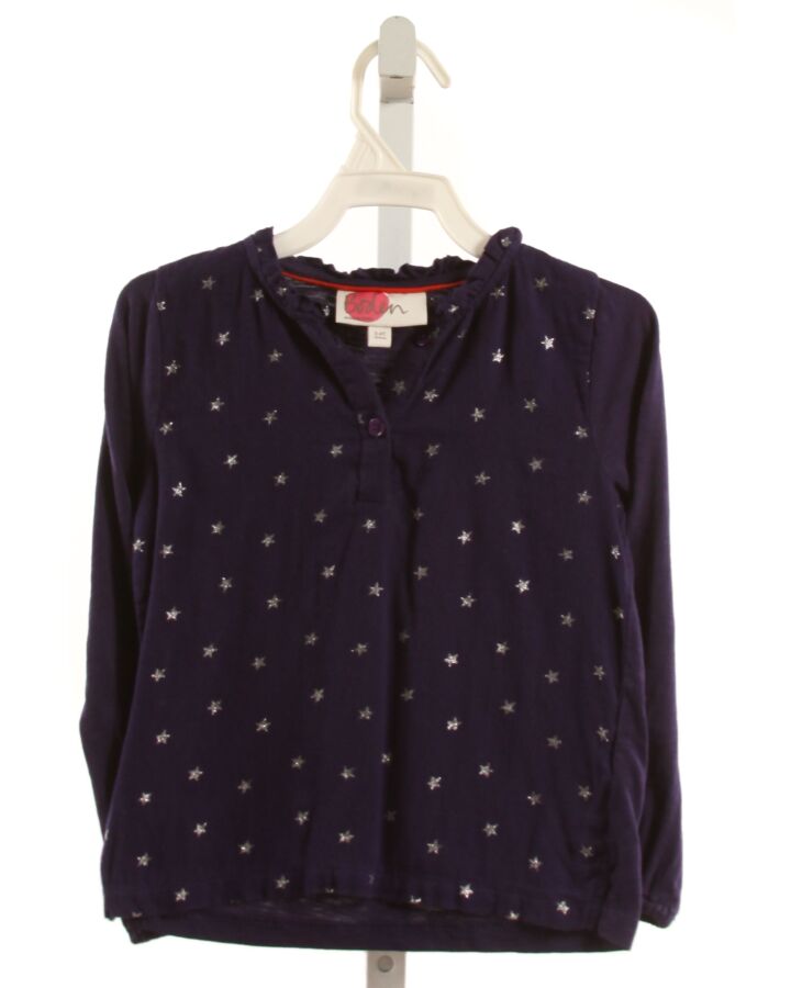 MINI BODEN  BLUE   PRINTED DESIGN KNIT LS SHIRT