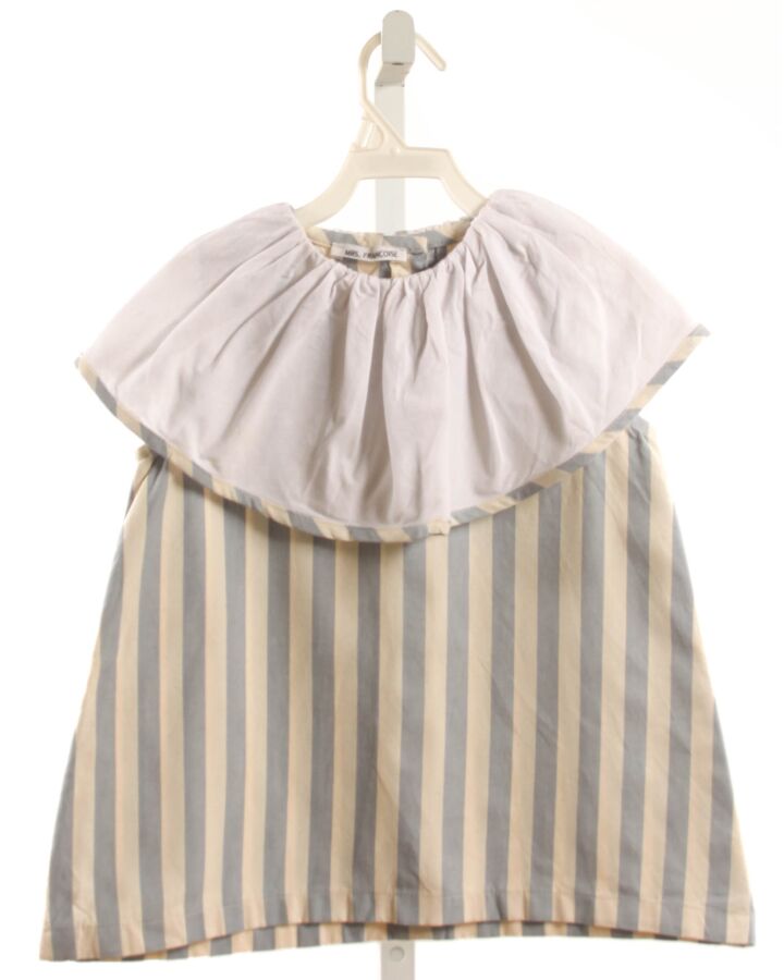 MRS. FRANCOISE  BLUE  STRIPED  SLEEVELESS SHIRT